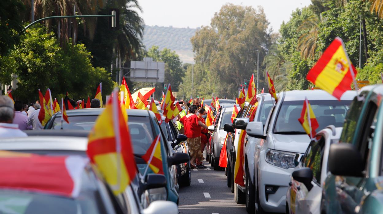 Manifestación convocada por Vox contra el Gobierno