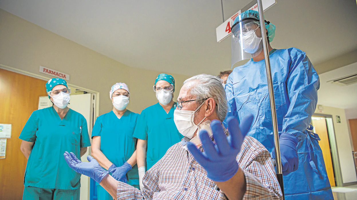 El jubilado de 67 años José Cuesta, en el hospital