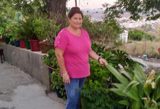 Pepi Carvajar en la casa familiar de Álora (Málaga)