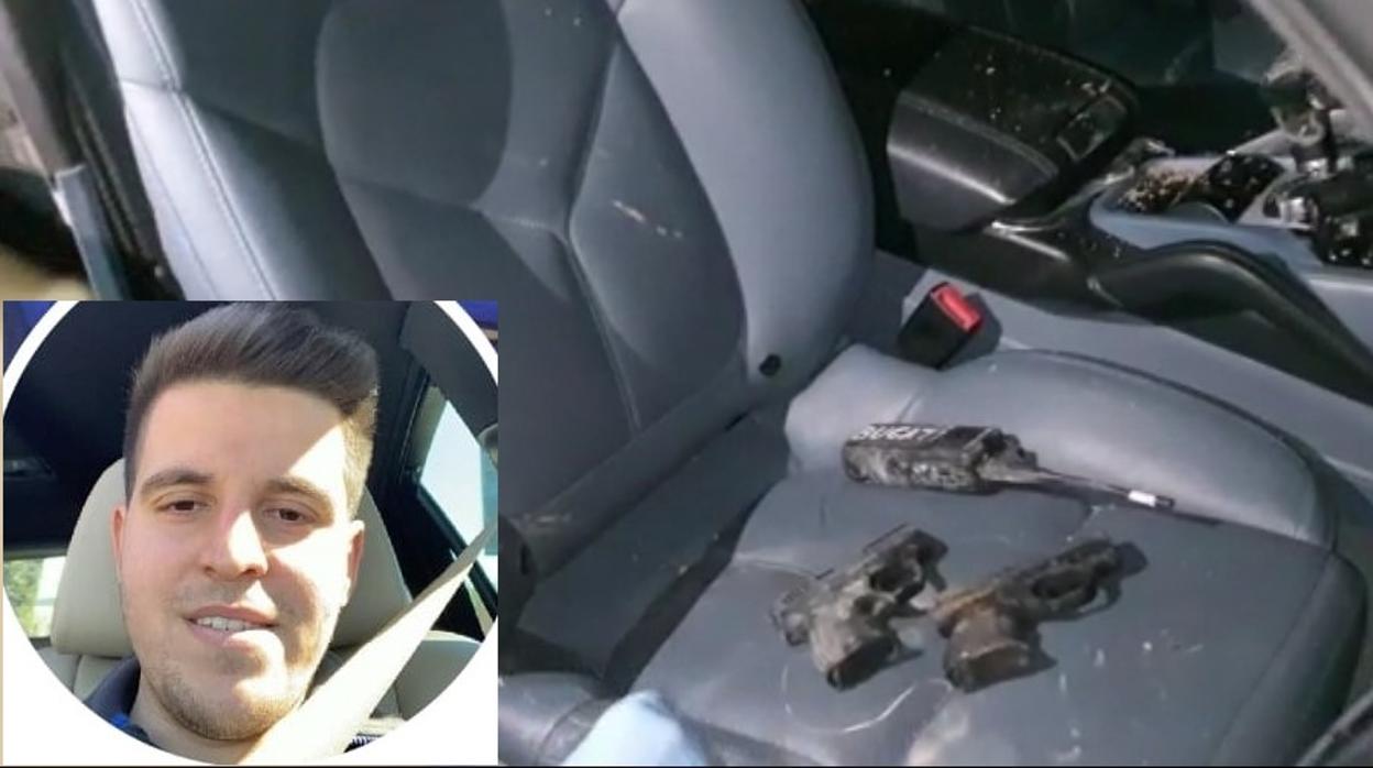 Imagen del conductor que embistió contra dos policías en Algeciras y del coche de unos narcos en Estepona