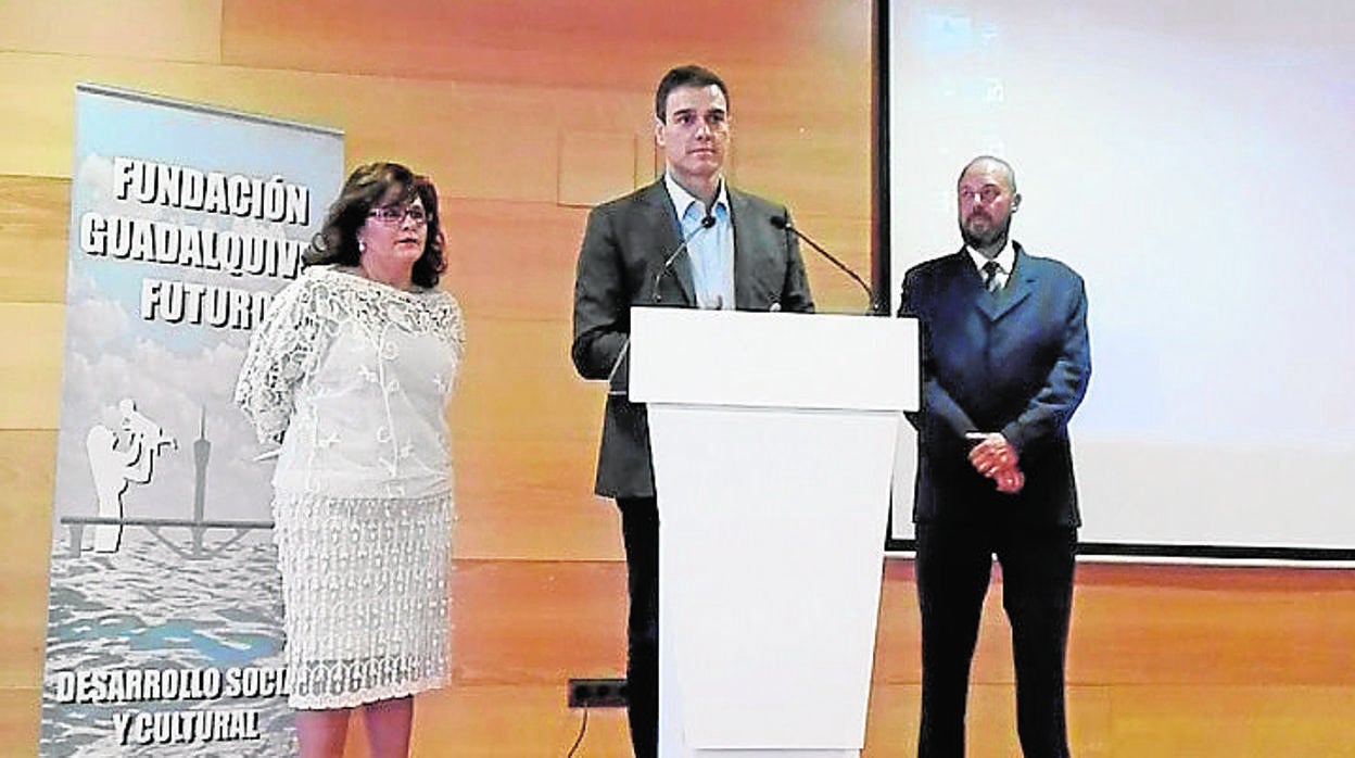 El presidente del Gobierno, Pedro Sánchez, en un acto en la Funcación Guadalquivir Futuro