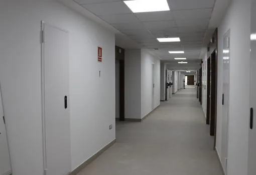 Uno de los pasillos del nuevo hospital Centro de Andalucía