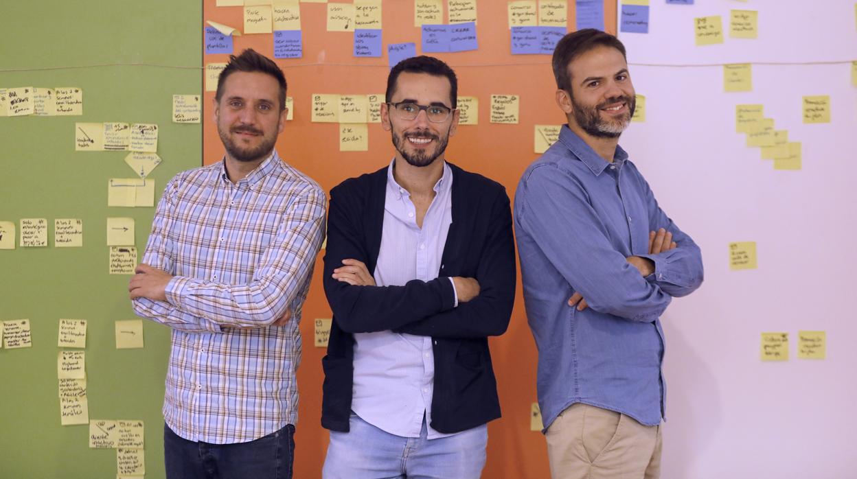 Los fundadores de Genial.ly, en la sede de su empresa