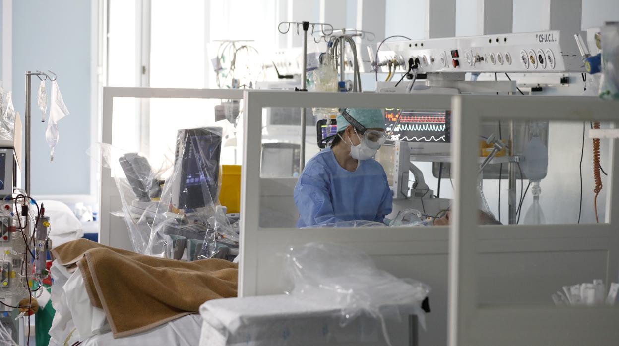 Una profesional sanitaria atiende a un paciente en un hospital de Córdoba