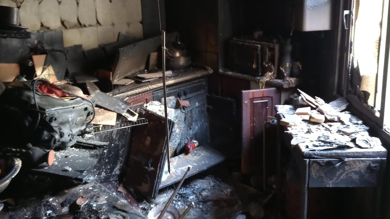La vivienda quedó totalmente destrozada