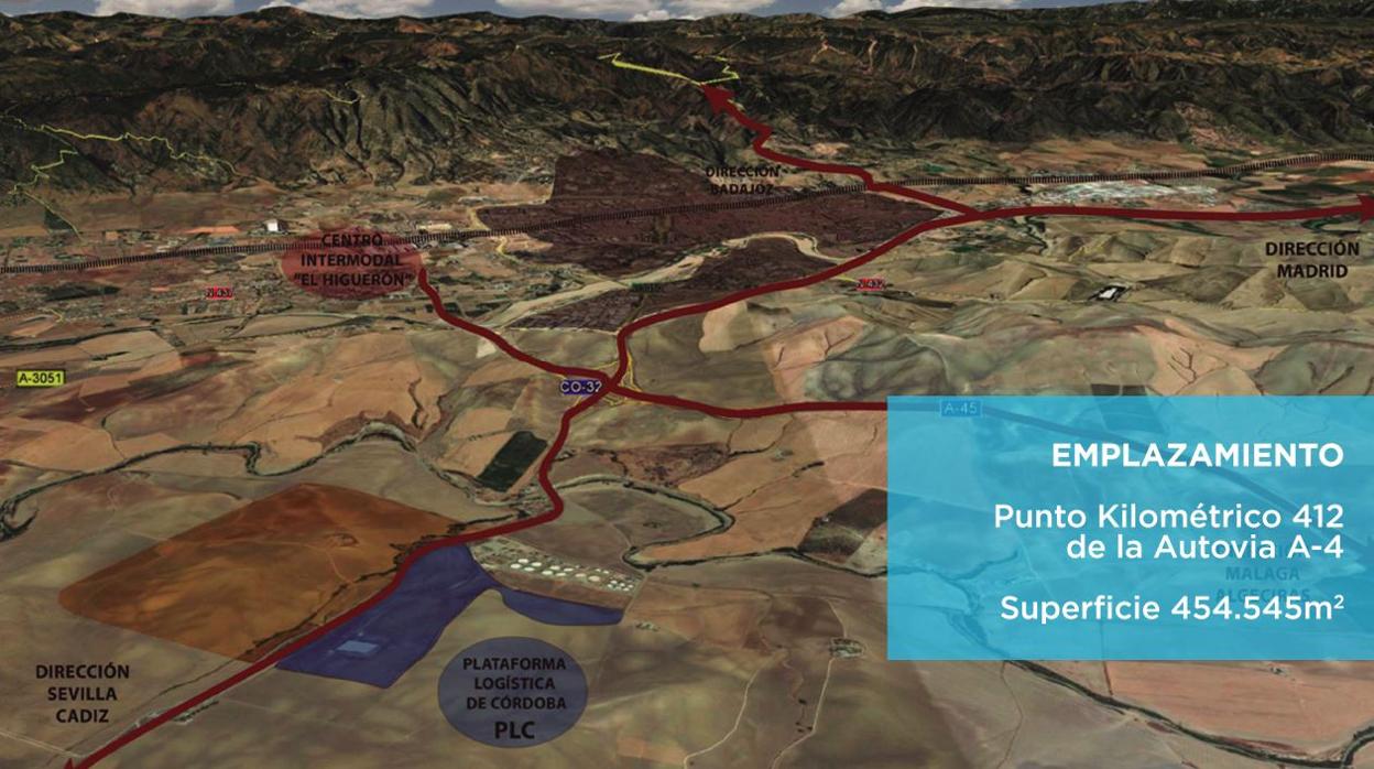 En naranja, emplazamiento de los terrenos de El Álamo, según la documentación de los promotores
