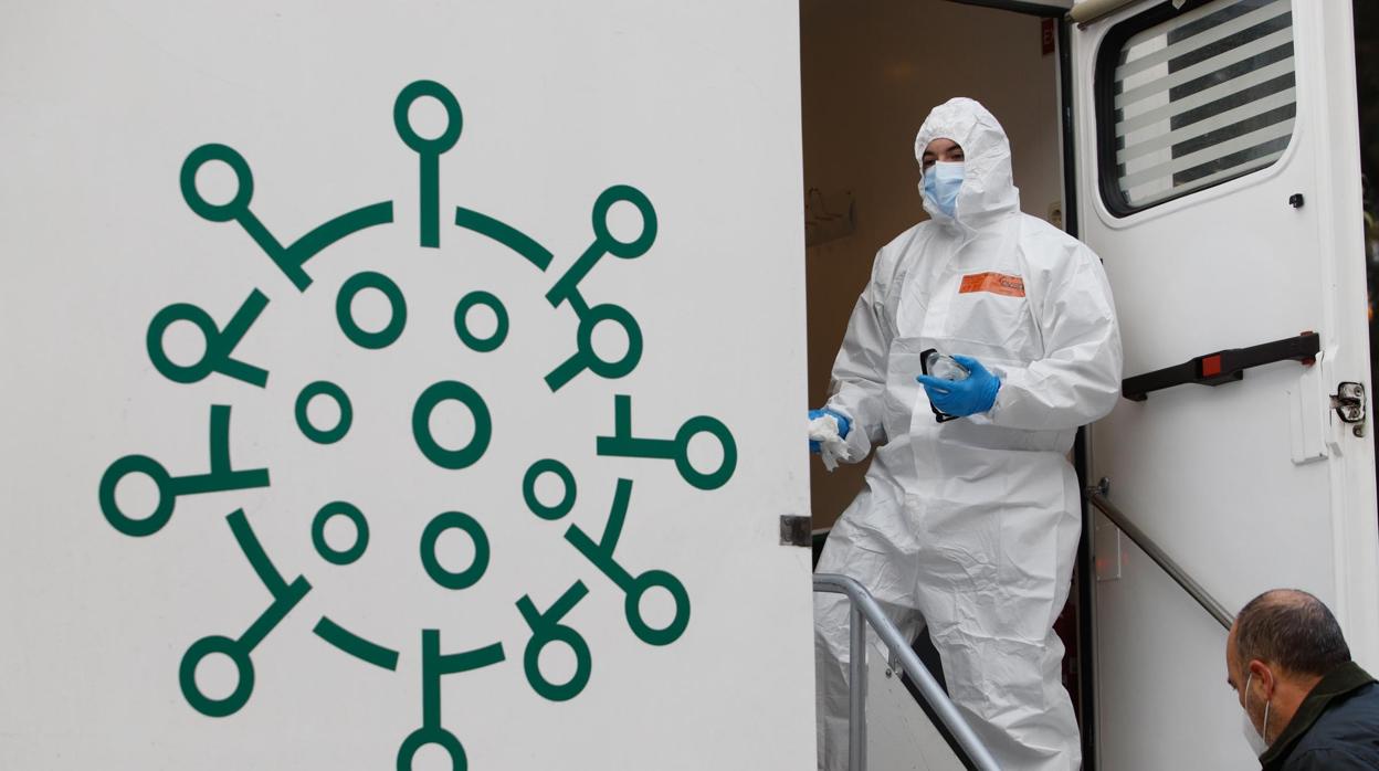 Unidad móvil de tests de antígenos en Córdoba el pasado 29 de diciembre