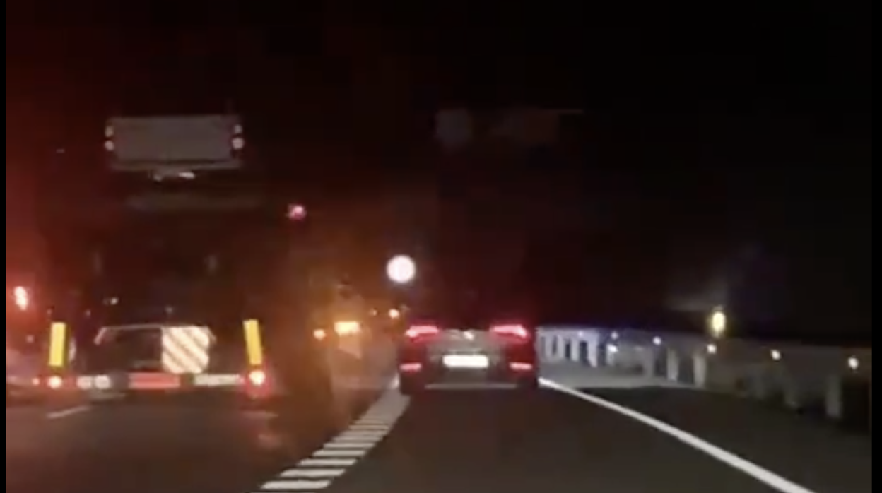 Uno de los momentos de la persecución en A-7