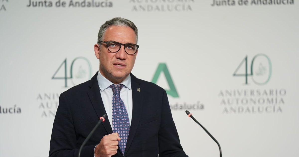 Elías Bendodo, consejero de Presidencia y portavoz del Gobierno andaluz