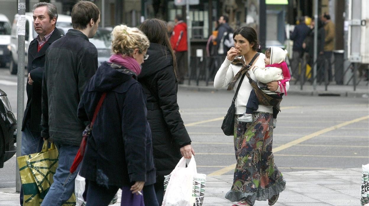 Una joven rumana en la capital en una imagen de archivo