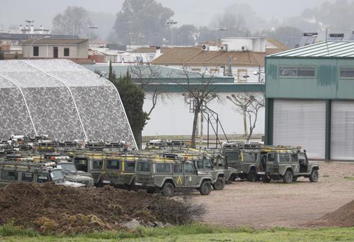 Instalaciones del centro de mantenimiento de vehículos del Ejército