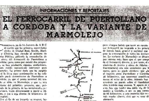 Hace 75 años, ABC se hacía eco de las peticiones políticas para retomar el trazado que la Segunda República había ordenado parar