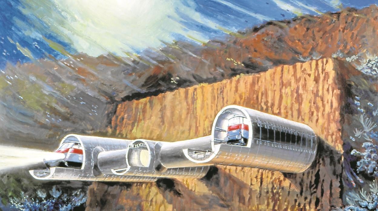 Recreación del túnel ferroviario submarino del Estrecho de Gibraltar