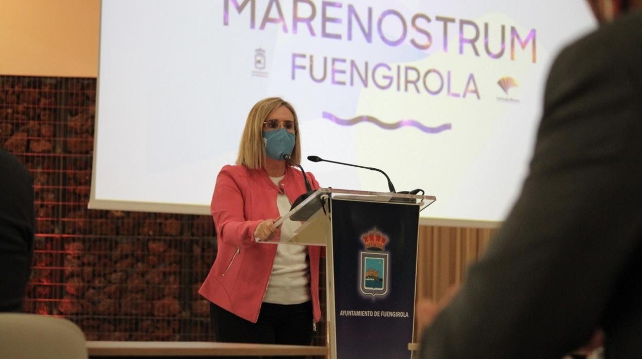 La alcaldesa de Fuengirola, Ana Mula, en la presentación del ciclo de conciertos