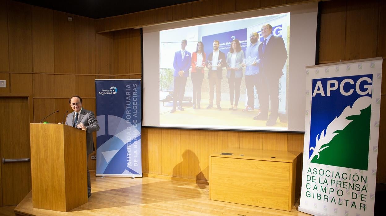 El presidente del Puerto de Algeciras, este jueves en la entrega de unos premios