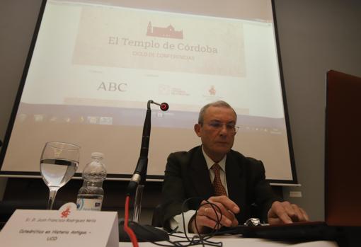Juan Francisco Rodríguez Neila, en su participación en 'El templo de Córdoba' en enero de 2019