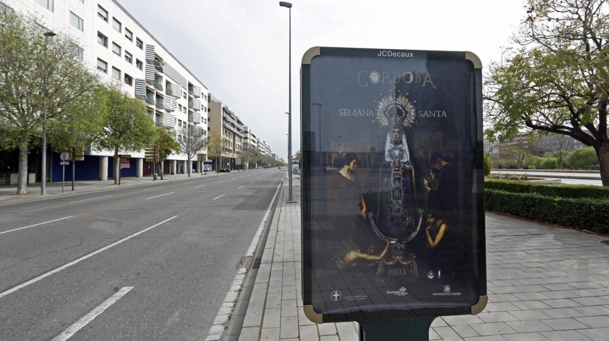 Avenida de la Libertad durante el confinamiento de marzo de 2020