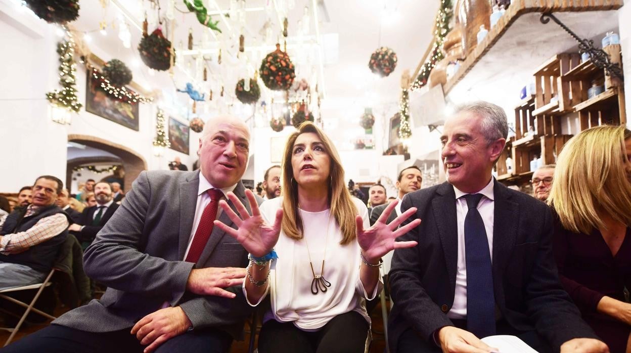 Díaz, junto a Antonio Ruiz, en un acto en Rute