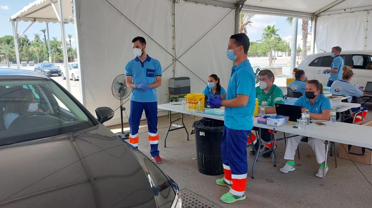 Punto de vacunación Covid en la provincia de Almería.