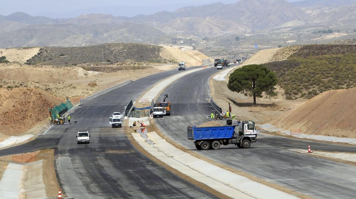 Estado de las obras en la Autovía del Almanzora en Almería.