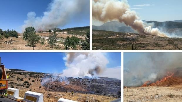 El Infoca estabiliza los incendios de Cabra y Belalcázar