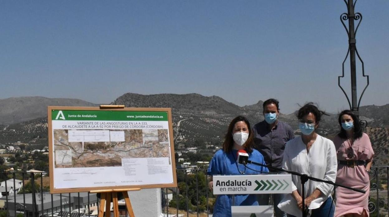 Presentación de las obras de la Variante de las Angosturas el 20 de juio pasado
