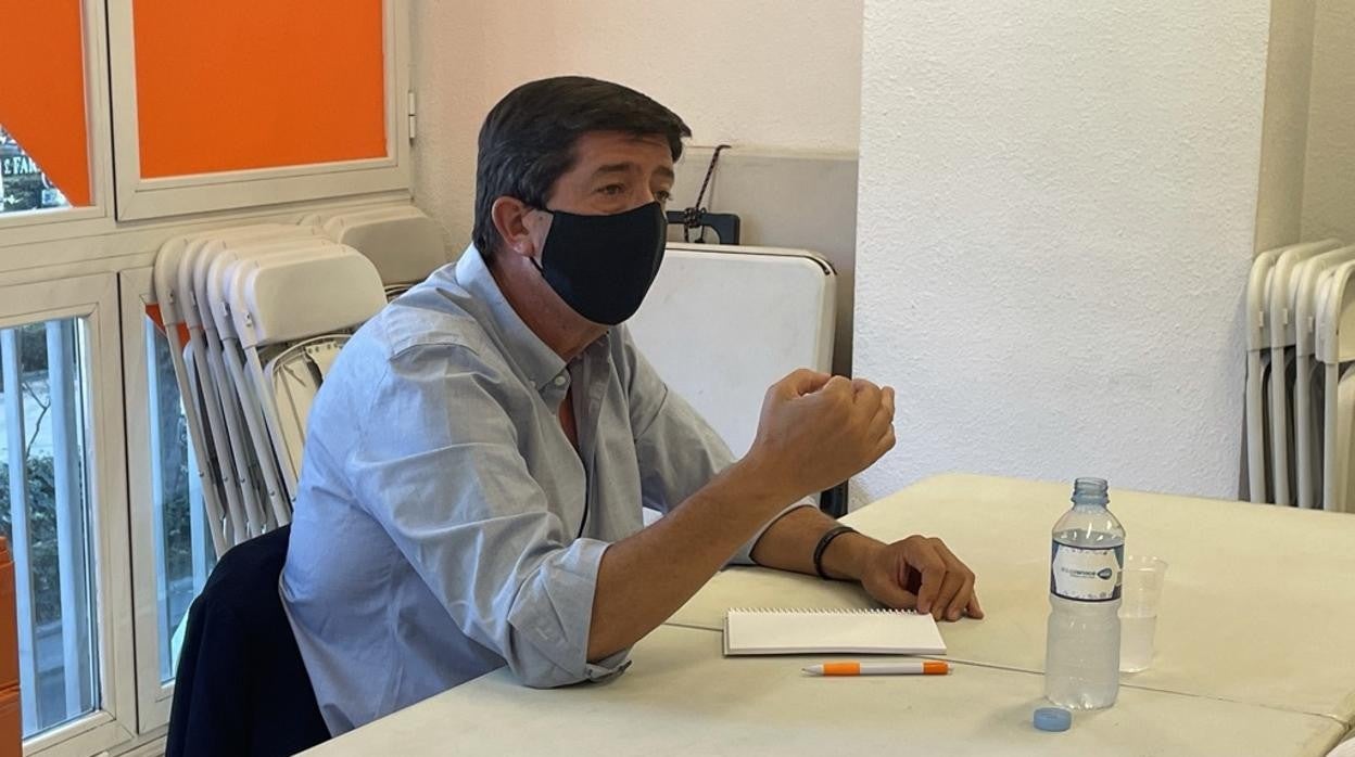 Juan Marín durante la reunión del comité provincial de Granada este miércoles