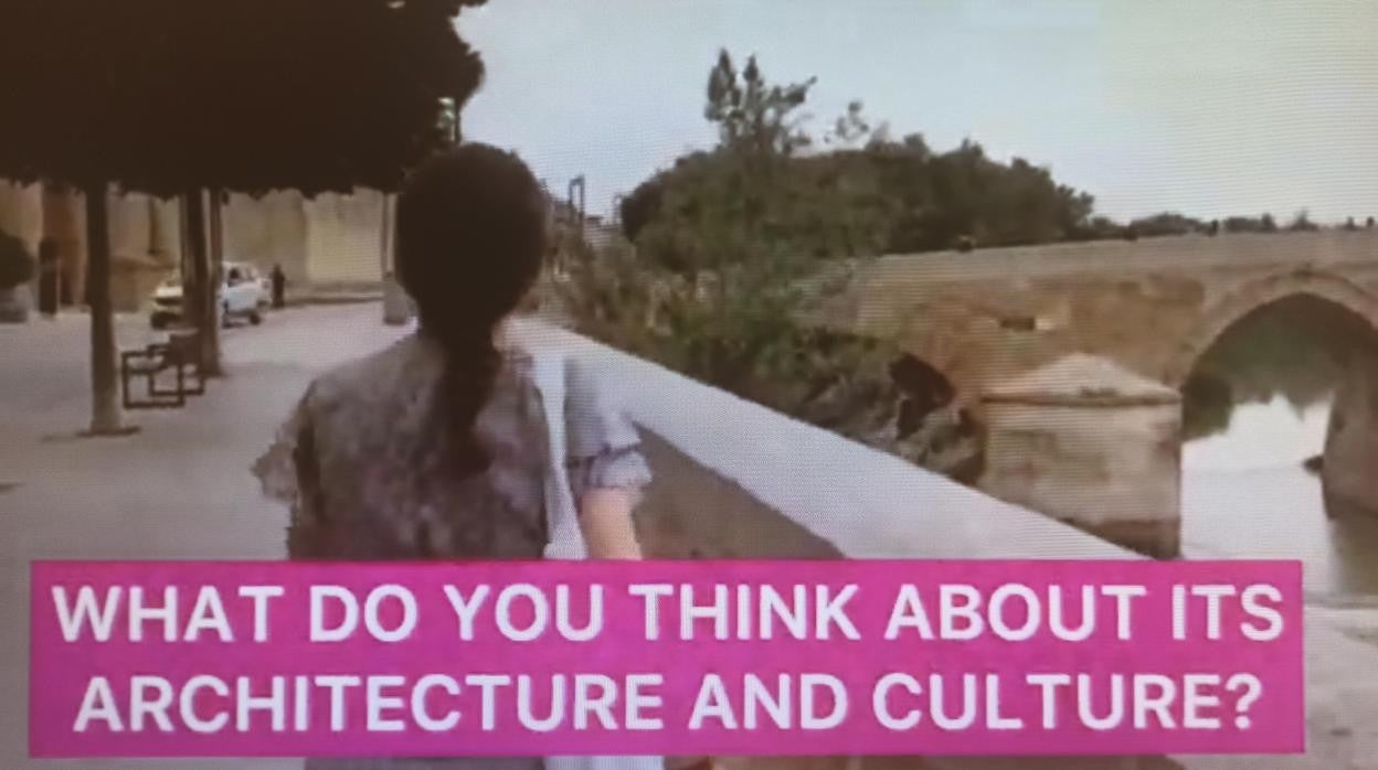 Captura del vídeo de las alumnas de El Encinar premiado por la Organización de Ciudades Patrimonio