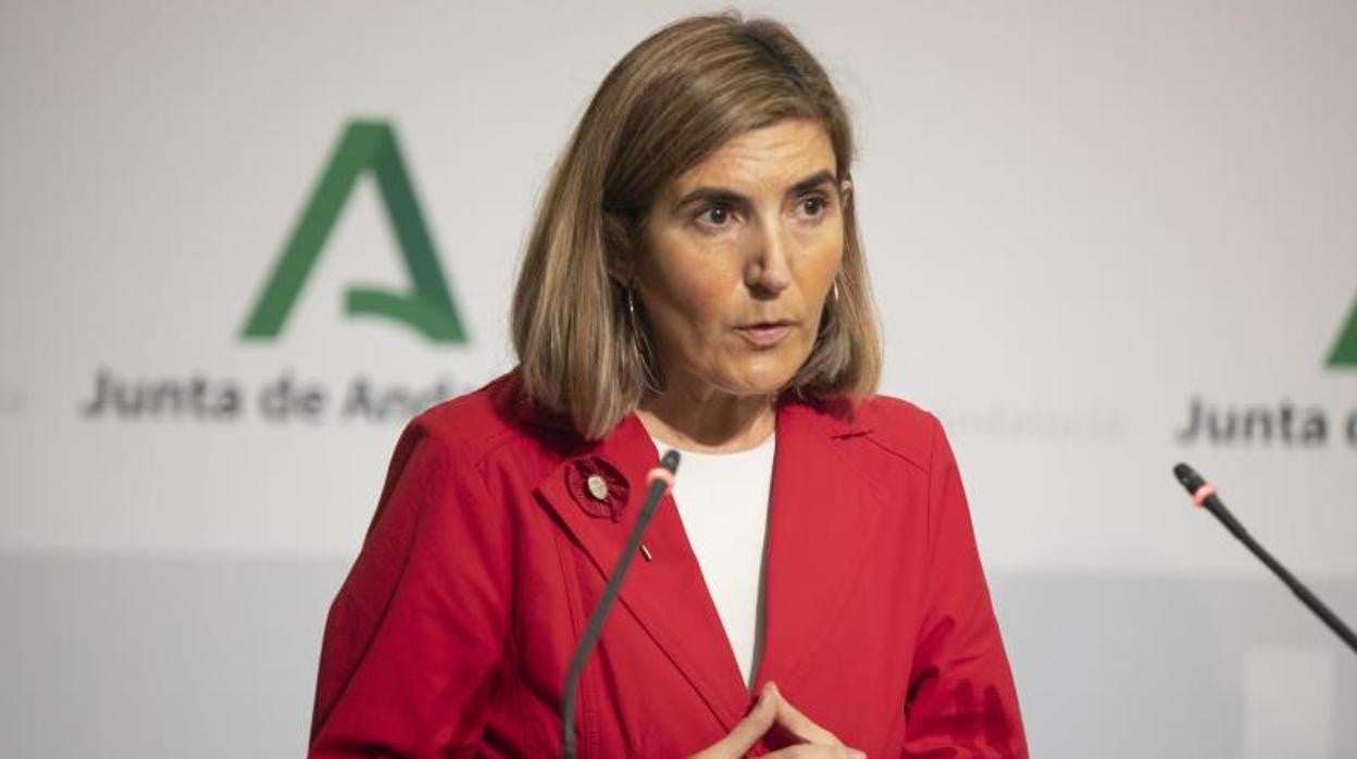 La consejera de Empleo, Rocío Blanco, este martes tras el Consejo de Gobierno