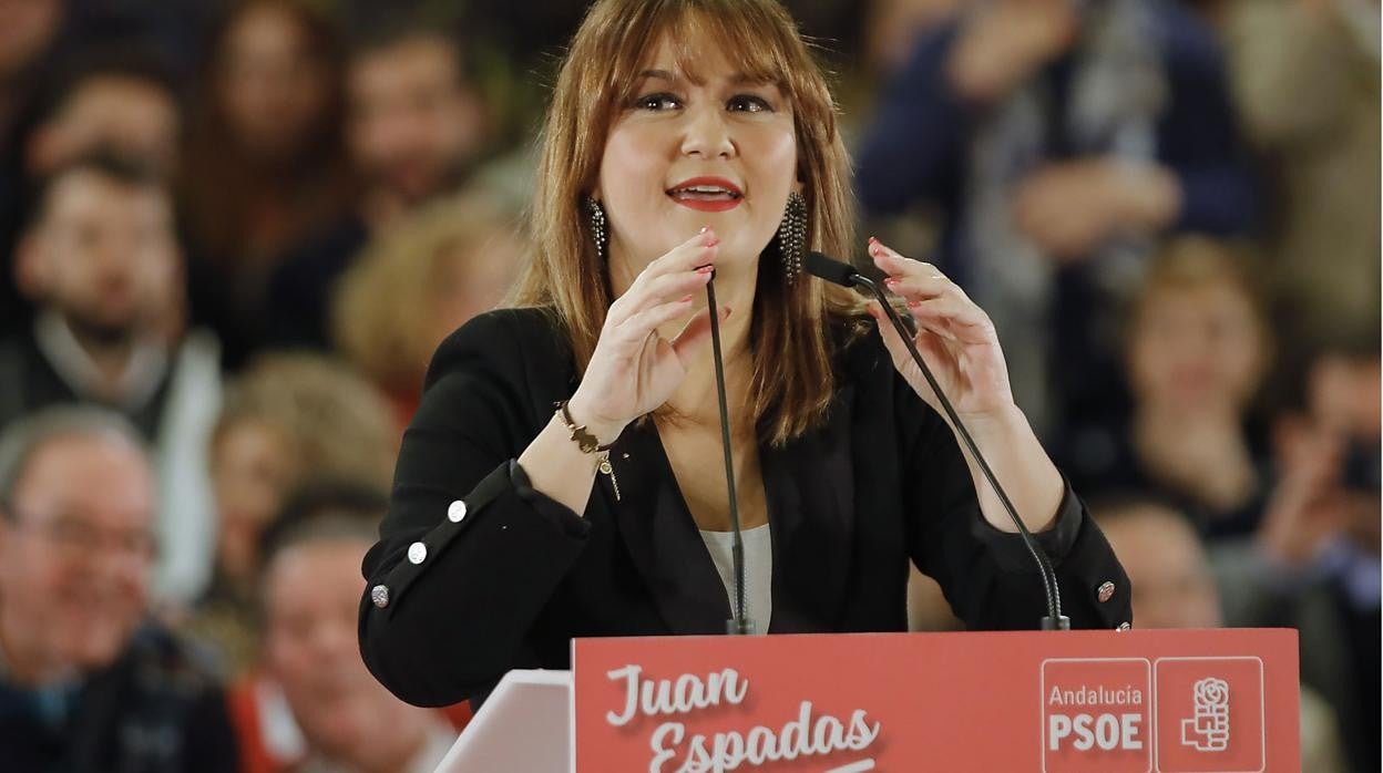 Verónica Pérez, en un acto del PSOE