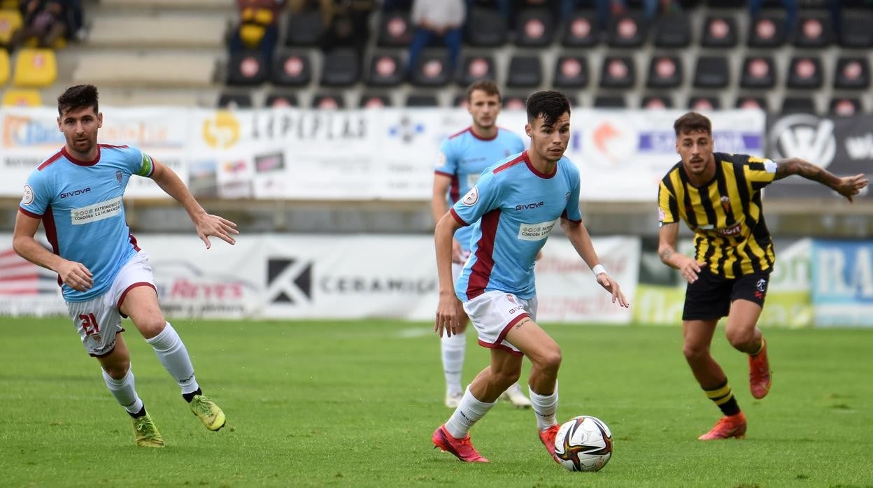 Jugada del Córdoba CF en el último partido jugado, en su visita al San Roque de Lepe
