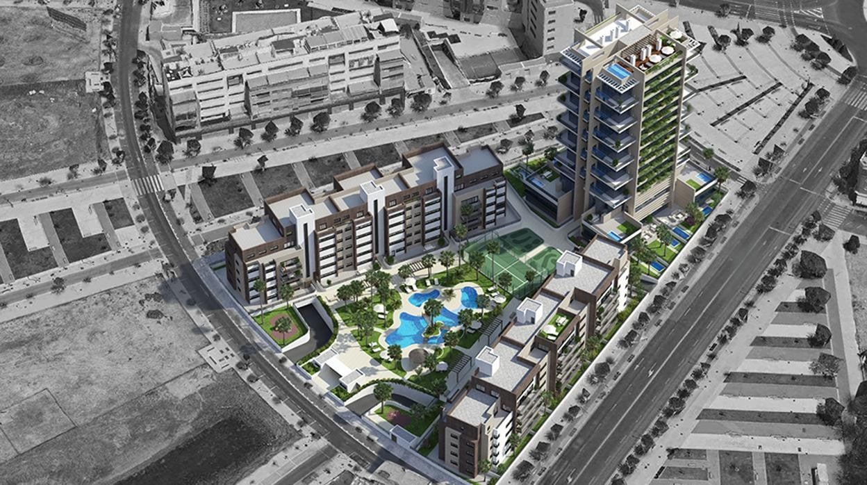 Infografía del aspecto final que presentará la Torre del Agua