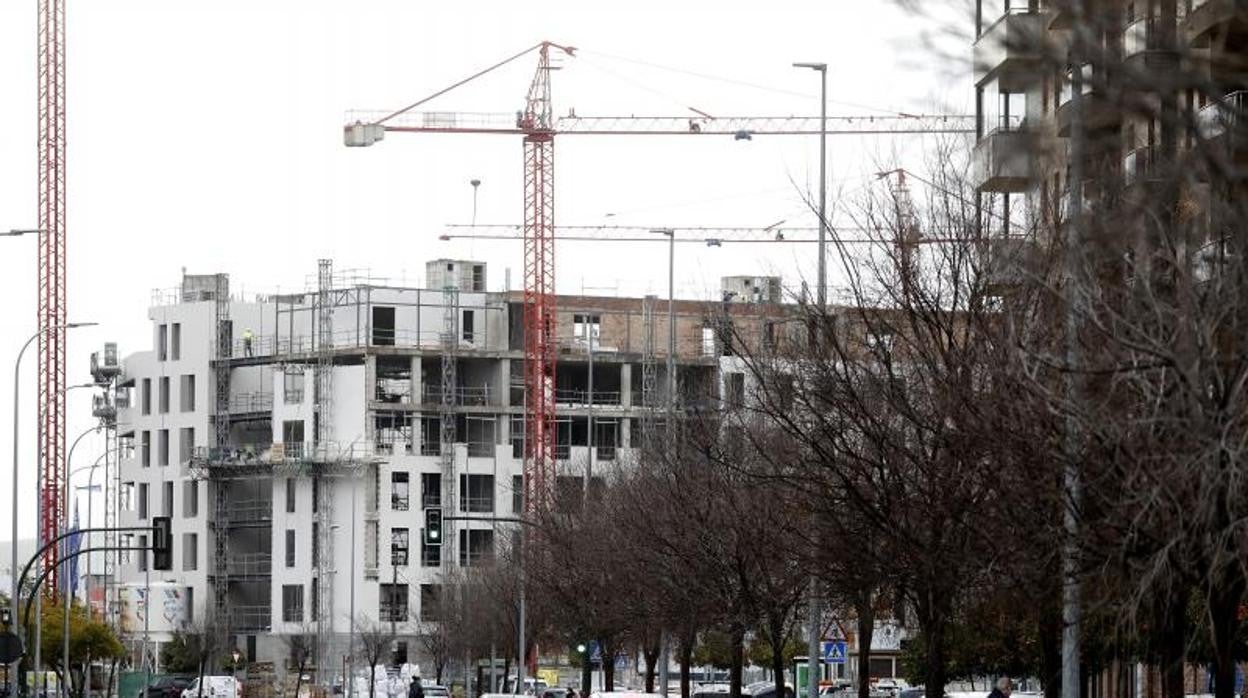 Viviendas en construcción en Córdoba en febrero de este año