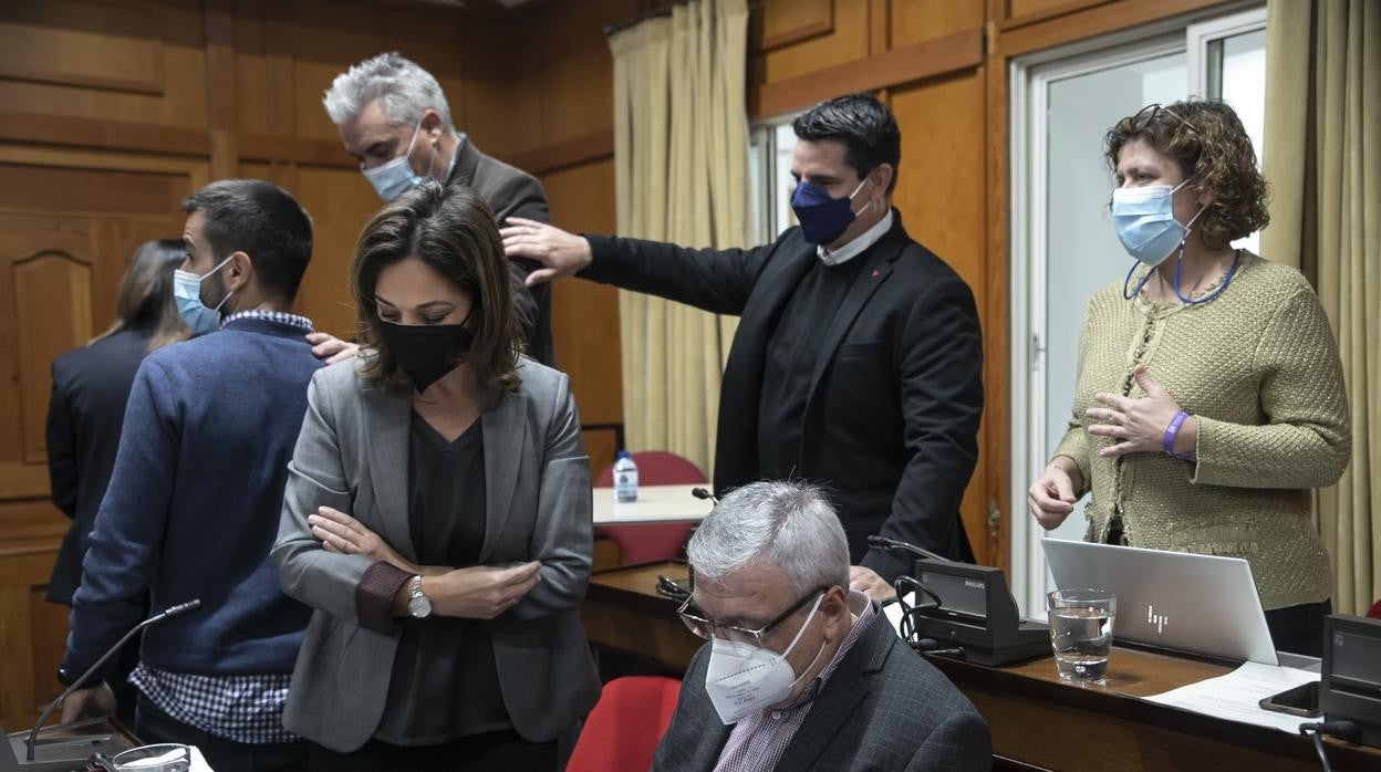 Pedro García, al inicio de la sesión plenaria