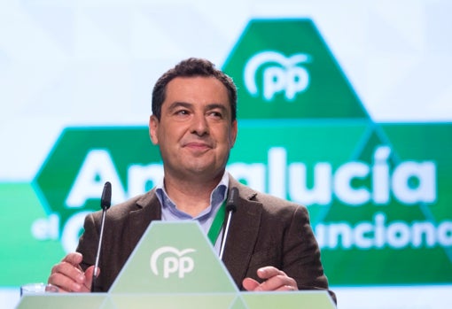 Moreno, durante el discurso con el que pidió la reelección al frente del PP