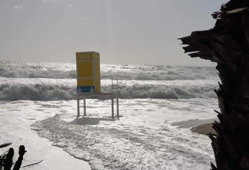 Playa perdida por el temporal de este fin de semana