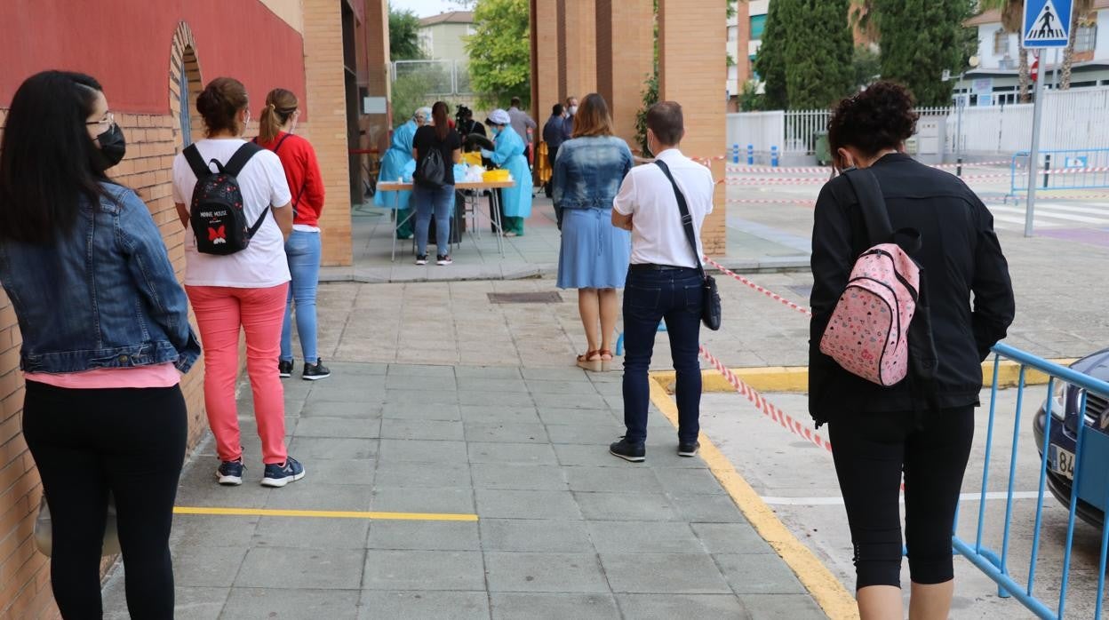 Pruebas de detección del Covid-19 en Lucena, en una imagen de archivo