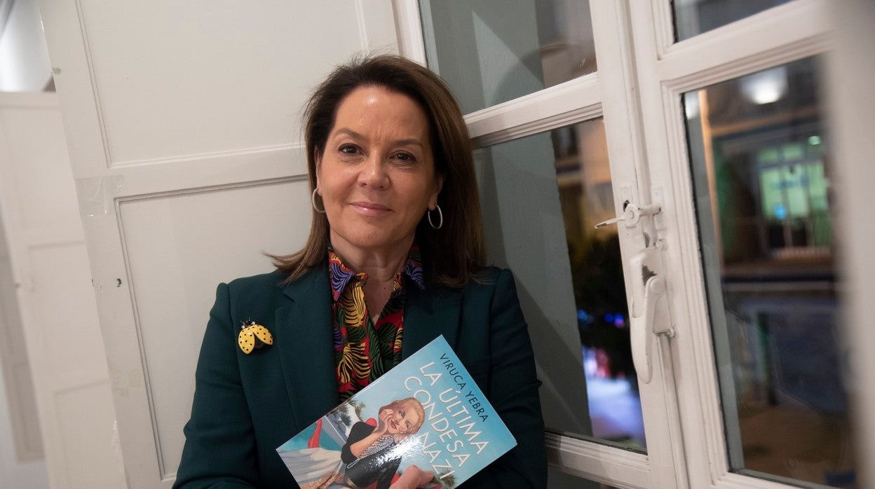 Viruca Yebra antes de la presentación de su libro en Málaga