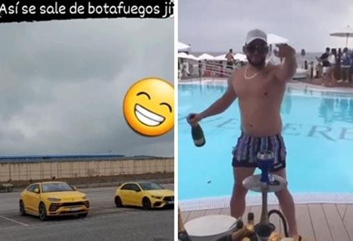 Algunas de las imágenes compartidas por Borja «El Titi» en TikTok