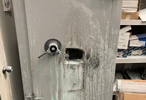 Caja fuerte forzada con oxicorte