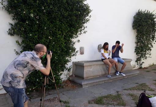 Álex Sereno rodando en las calles de Córdoba