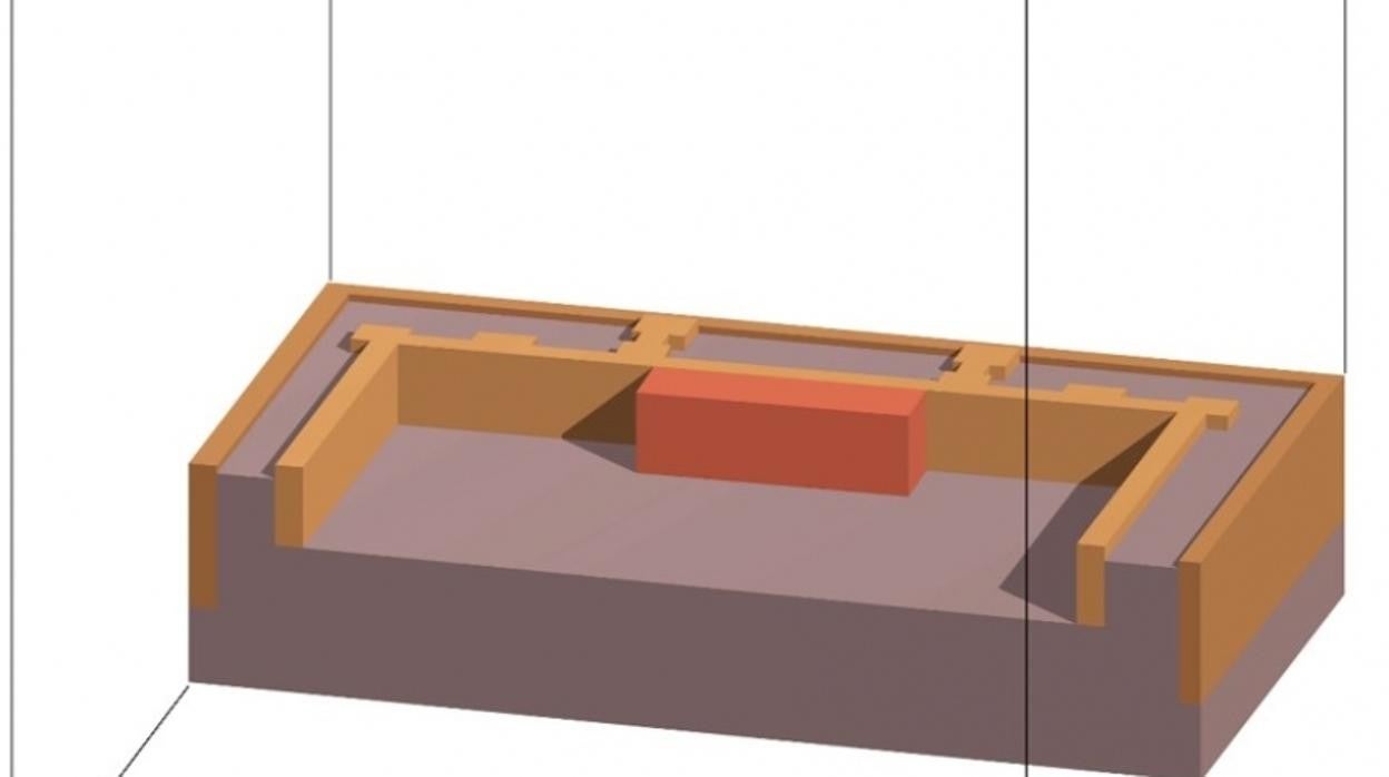 Recreación del edificio en el que se cometió el asesinato de Julio César