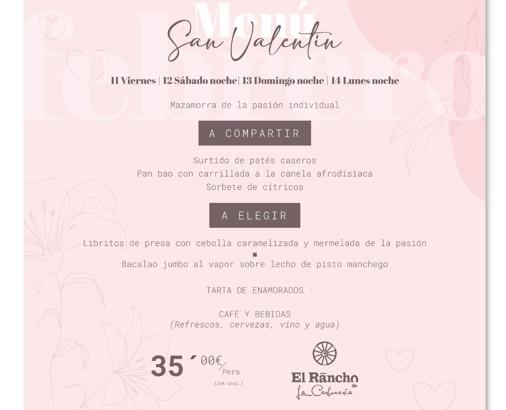 Menú de El Rancho