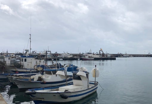 Flota amarrada en Vélez-Málaga por la huelga