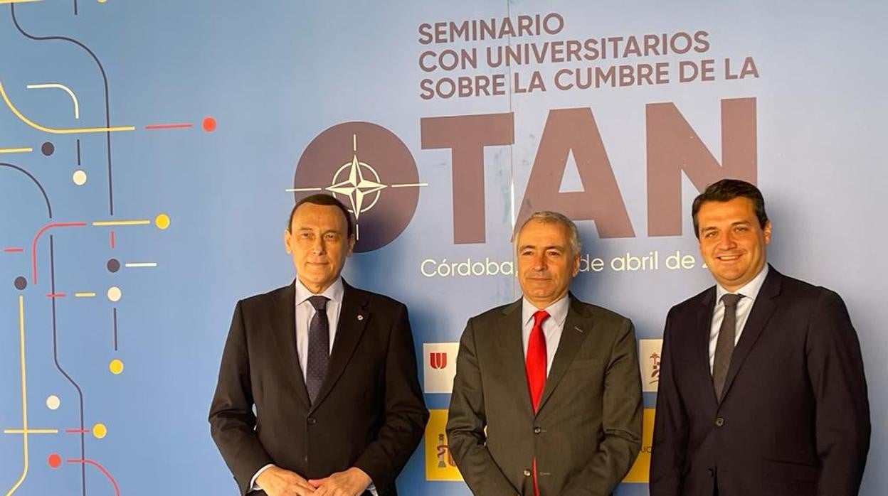 El embajador de España en la OTAN Miguel Fernández-Palacios este viernes en la UCO