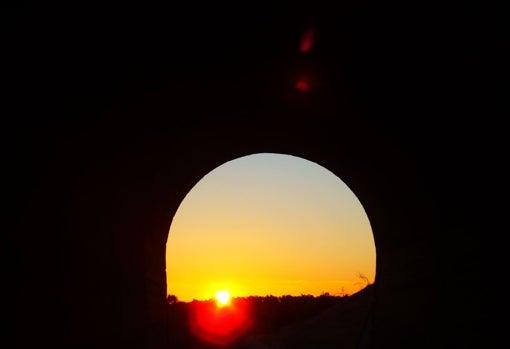 Uno de los túneles de la vía