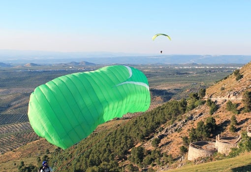 Despegue de parapente en Siete Pilillas