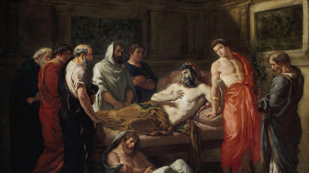 Cuadro ‘Últimas palabras del emperador Marco Aurelio’ del pintor francés Delacroix