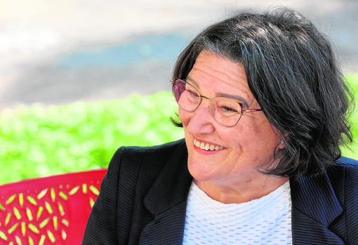 Rosario Ortega durante la entrevista