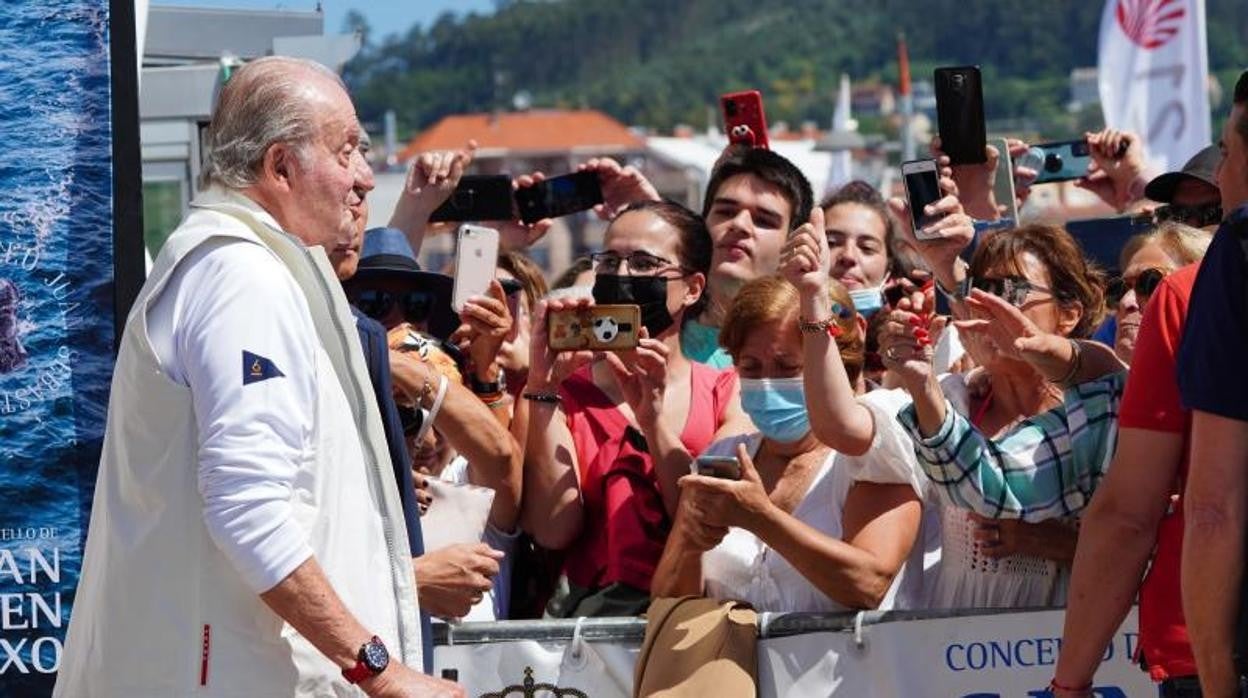 Don Juan Carlos, este viernes, en Sangenjo